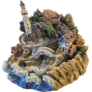 Musical Lighthouse Waterwheel Tabletop Water Fountain